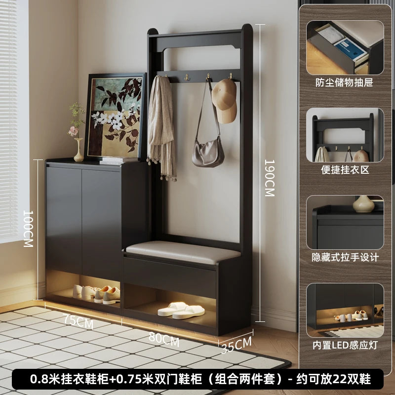 Simplicity Luxury Entryway Modern Designer Organizer Shoe Rack Space Saving Cabinet