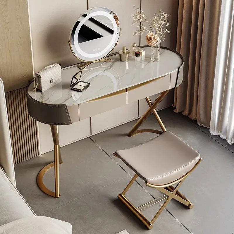 Italian Luxury Modern light Dressing with Mirror, organizer and stool



















l