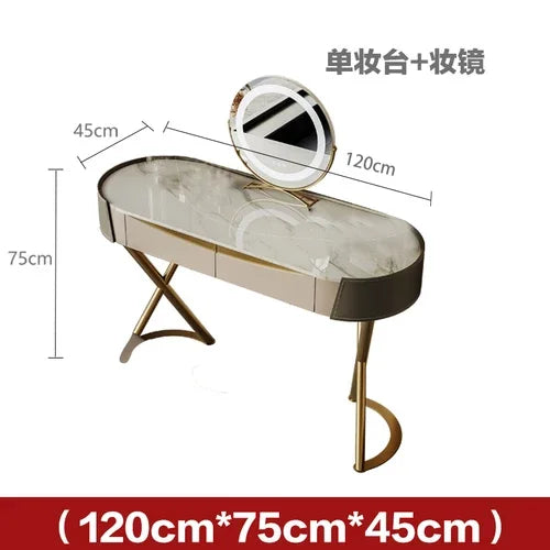 Italian Luxury Modern light Dressing with Mirror, organizer and stool



















l