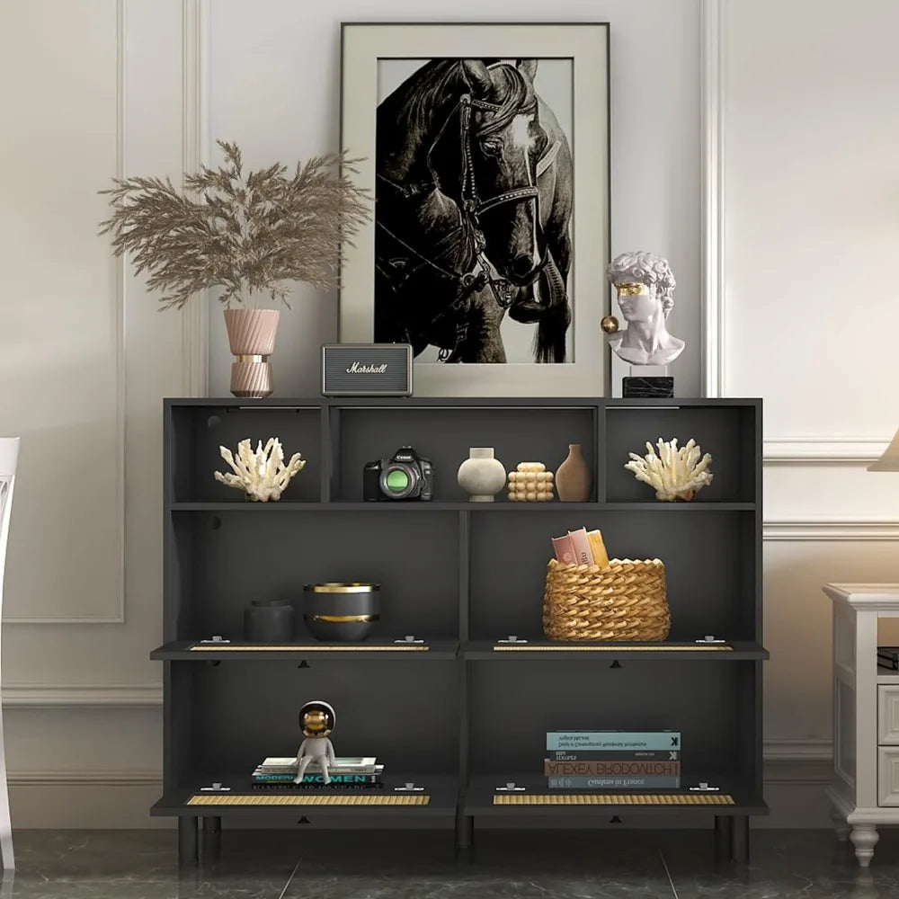 Buffet Storage Cabinet with Power Outlet and LED lights