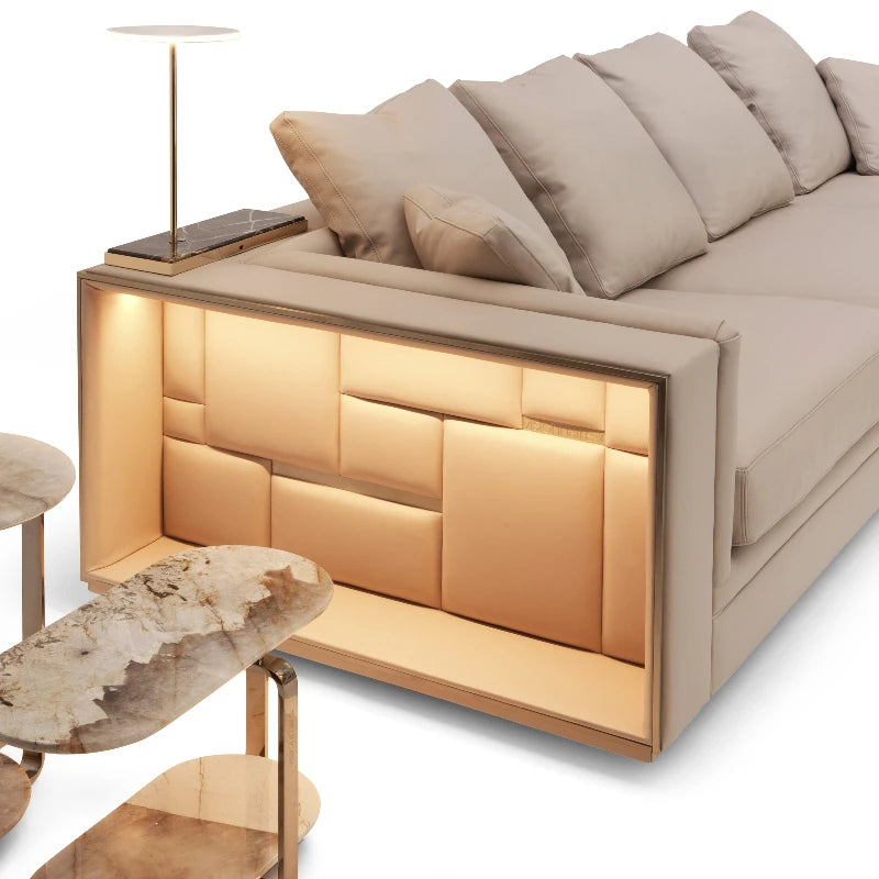 Leather Design  Luxury Modern Office Ergonomics Sofas Individual Storage