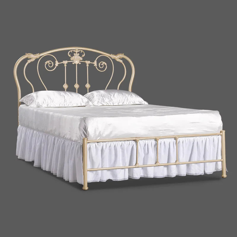 Nordic White Metal Master, Simple European Style Girl  Bed Frames