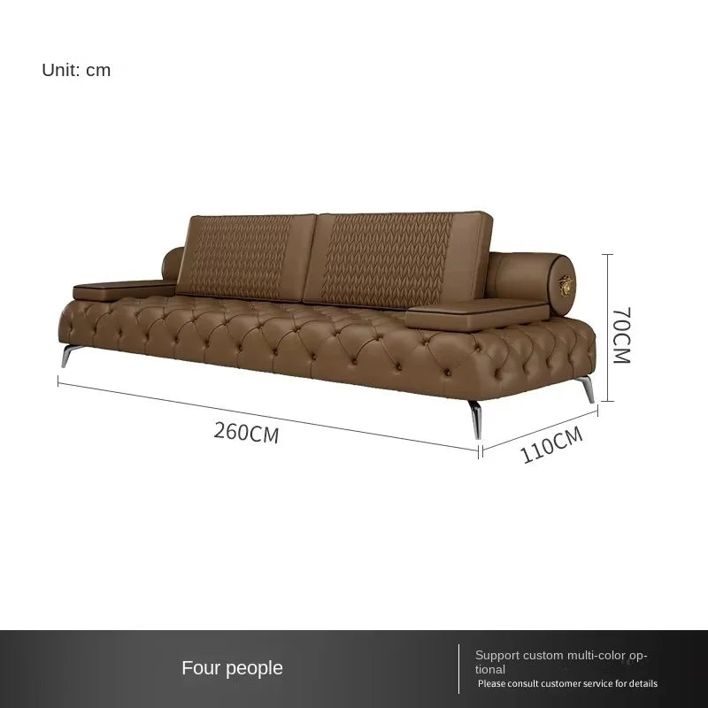 Nordic European Brown Wood Large Armrest filler Modern  Luxury  Floor Salon  Recliner