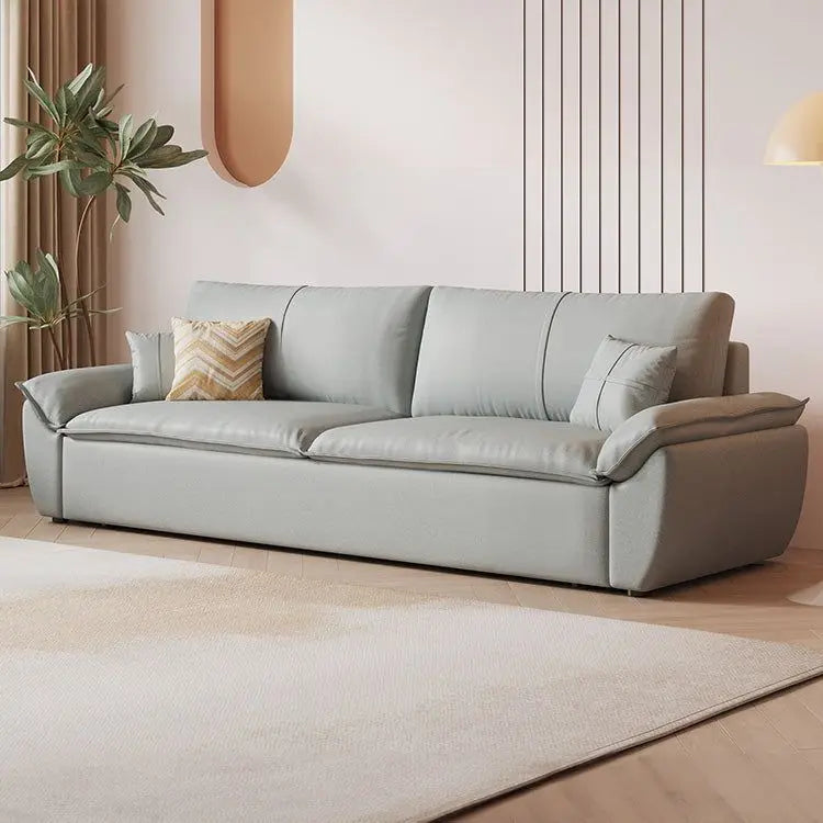 Italian-Style High End wood frame sofa set ,Full Genuine Cowhide Leather  Modern Luxury Design for Large Villa