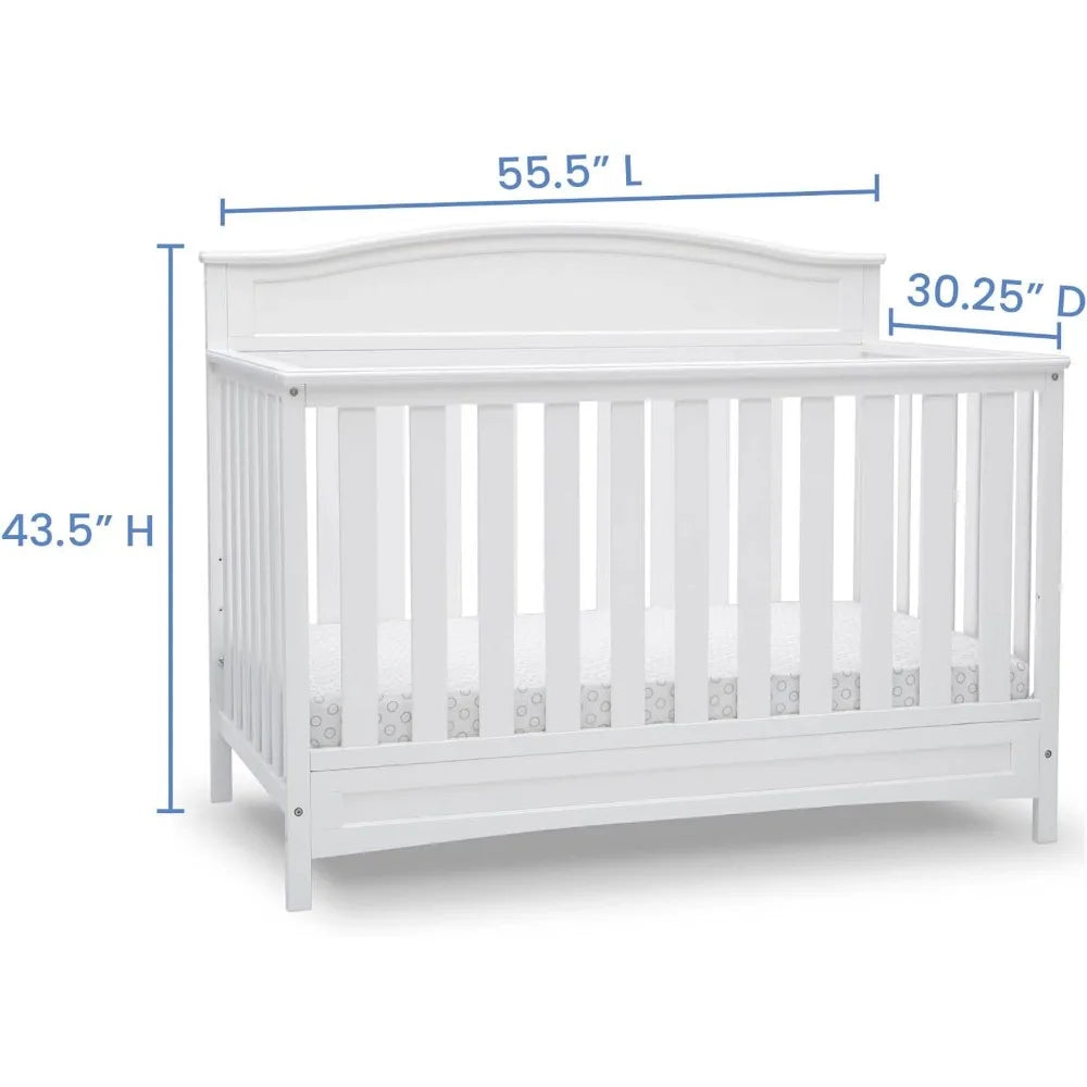 Delta  Emery 4-in-1white  Convertible Baby Crib