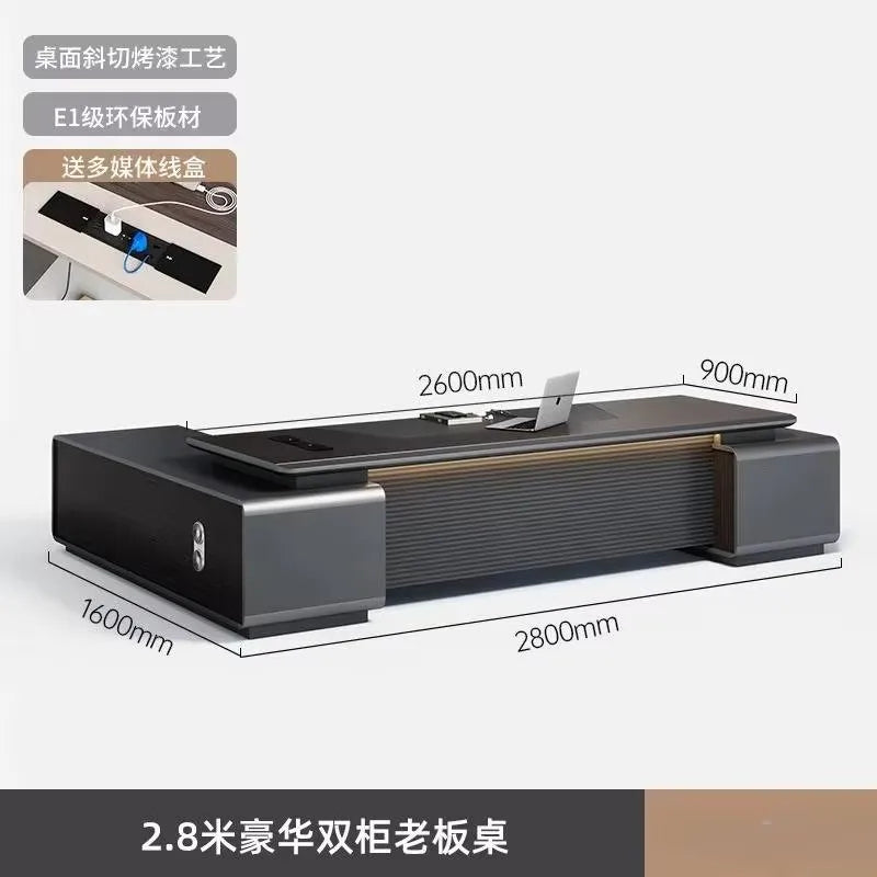 Executive Wooden   Large Wide Base Gaming  Computer Table Cabinet