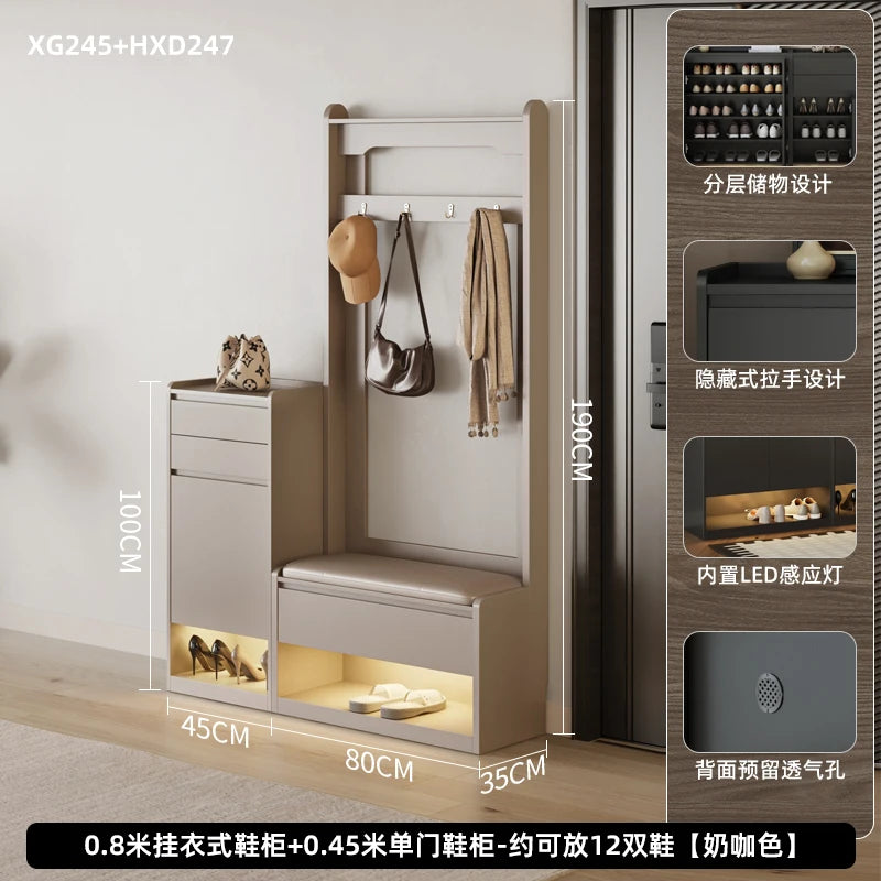 Simplicity Luxury Entryway Modern Designer Organizer Shoe Rack Space Saving Cabinet