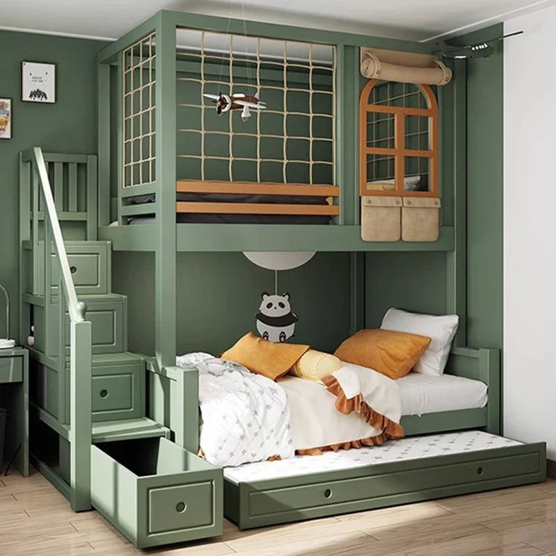 Nordic Modern Custom Master Double High Storage Luxury Design Wood Bunkbeds