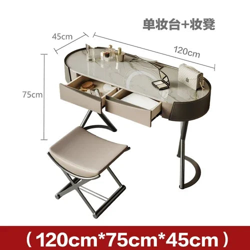 Italian Luxury Modern light Dressing with Mirror, organizer and stool



















l