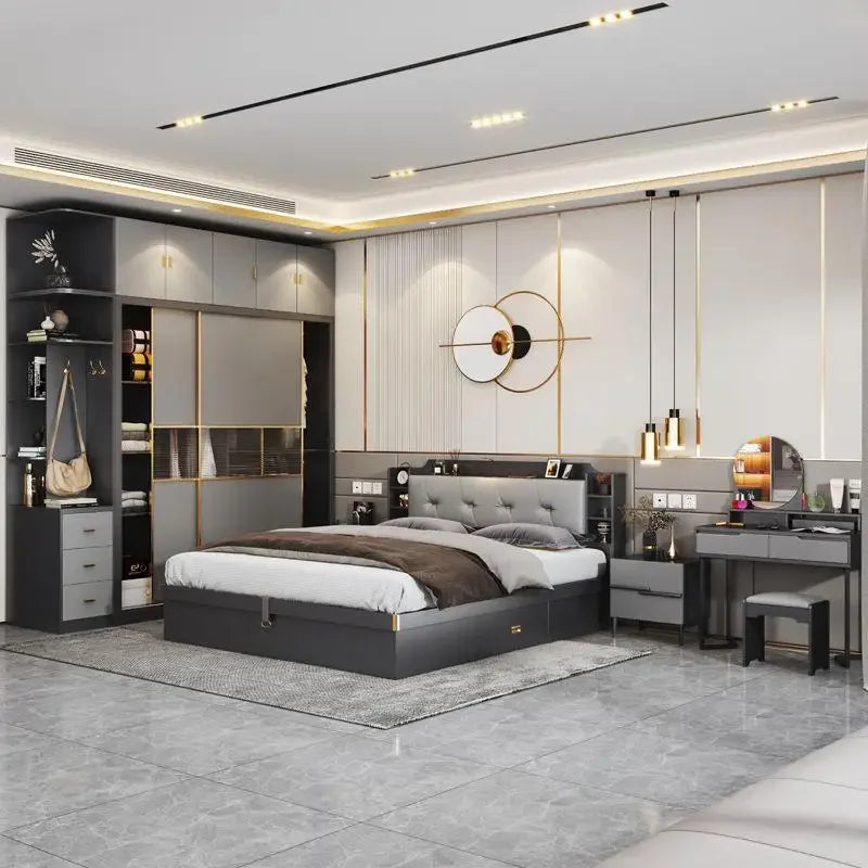 Nordic King Size Light Luxury Bed Loft Comforter