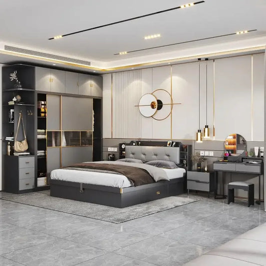 Nordic King Size Light Luxury Bed Loft Comforter