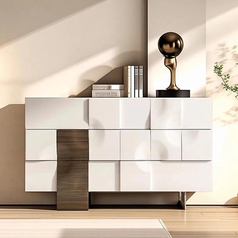 Nordic Organizer,  White Storage Haller Sideboard  Cabinets
