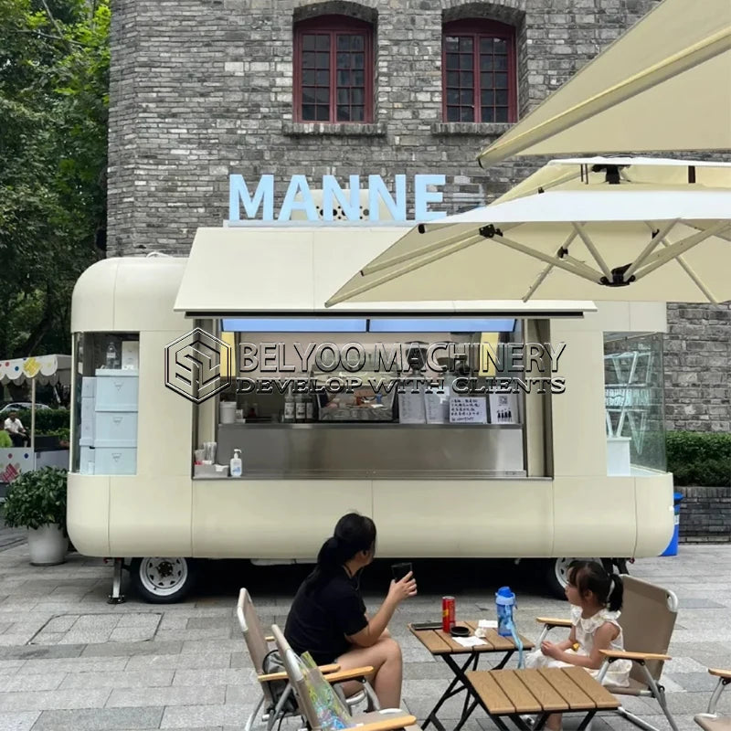 Belyoo MobileTrailer Fully Equipped Coffee Shop, Food Stand, Ice cream, custom kiosk, ba