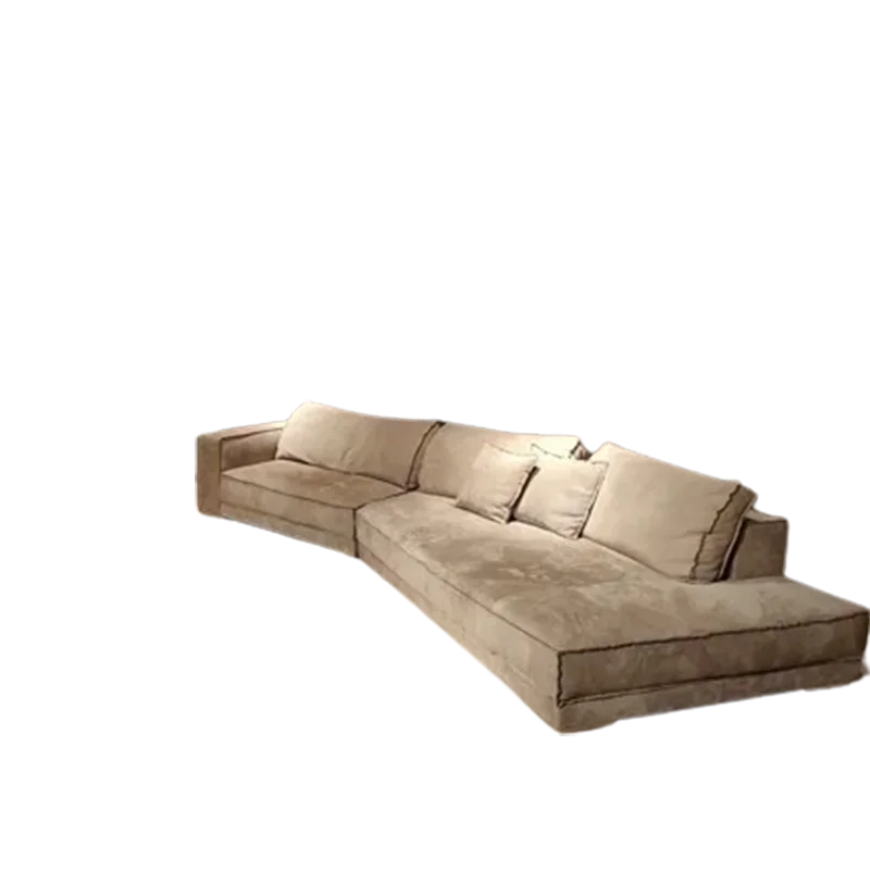 Nordic Soft white  Wood Modern Sectional Sofa
