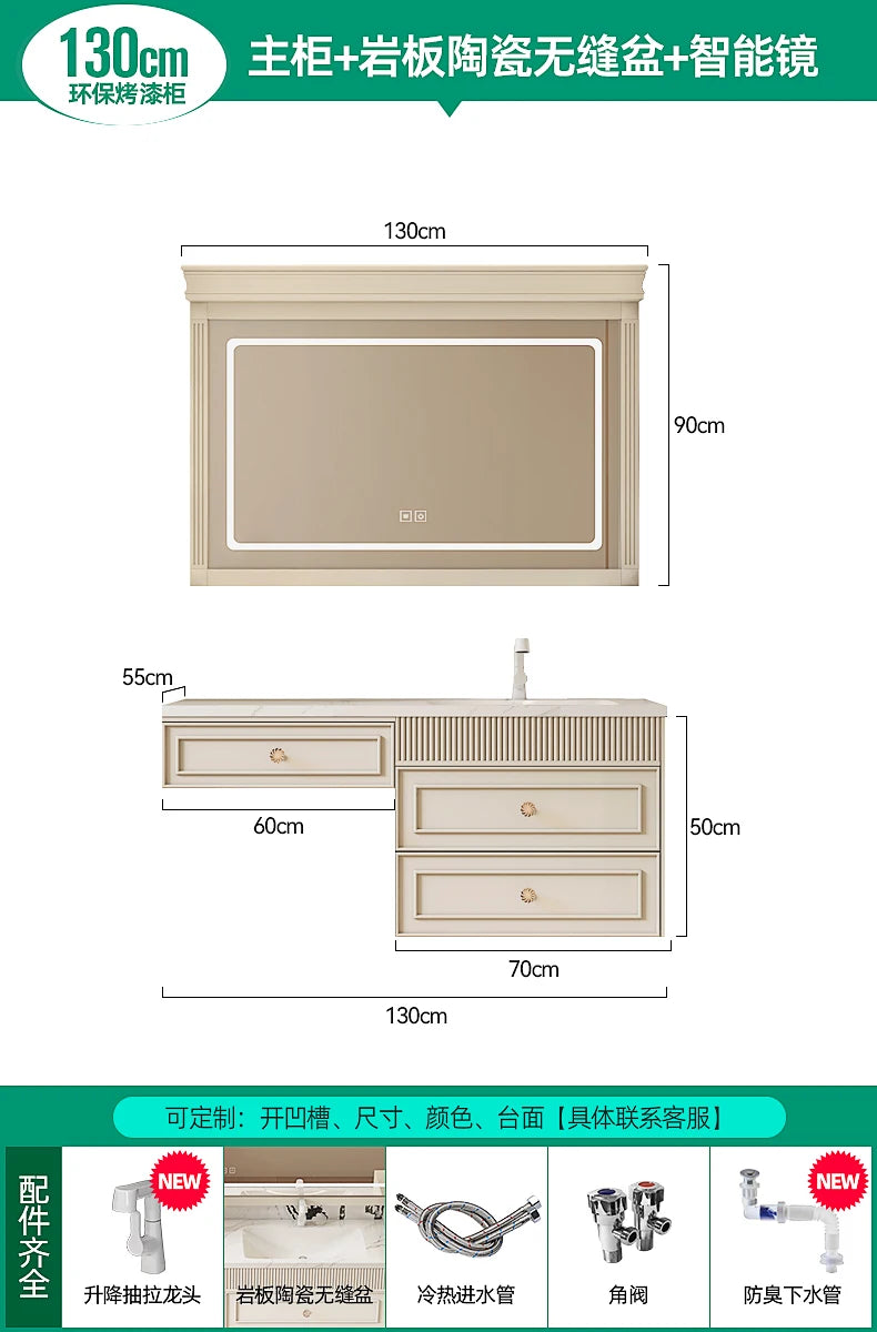 French Ceramic Vertical Vanity, Portable Toilet Wall Shelves Desk Storage Organizer, rock sinks cabinet