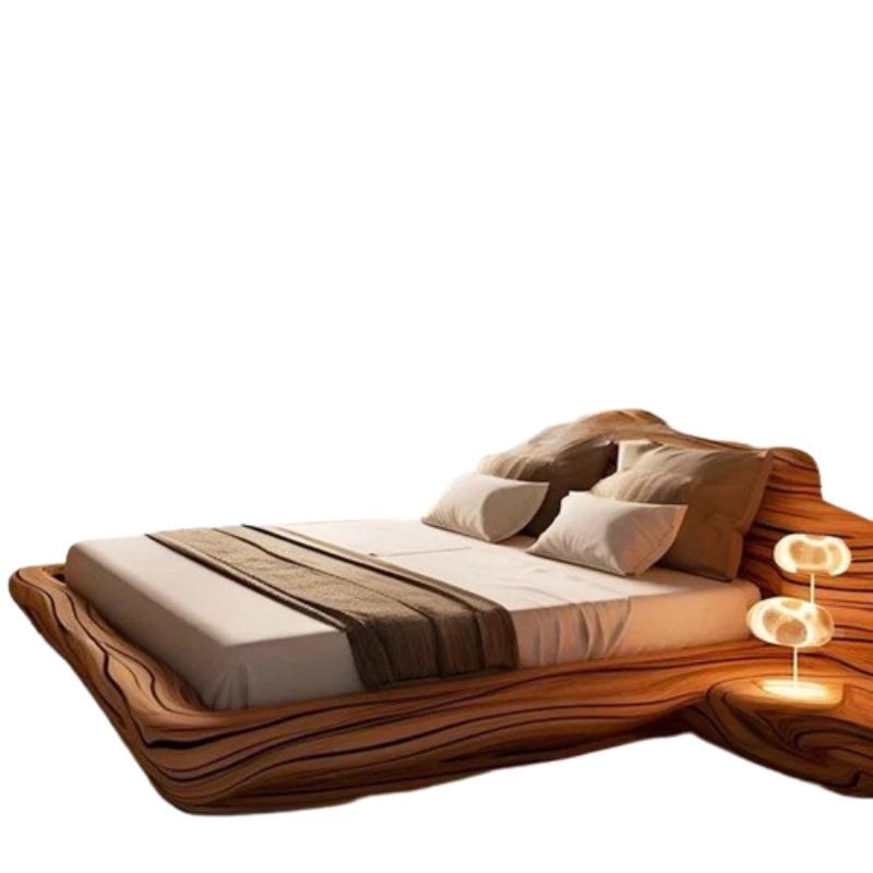 Hotel Solid Wood Bed Frame American Wedding Design Luxury Modern Style