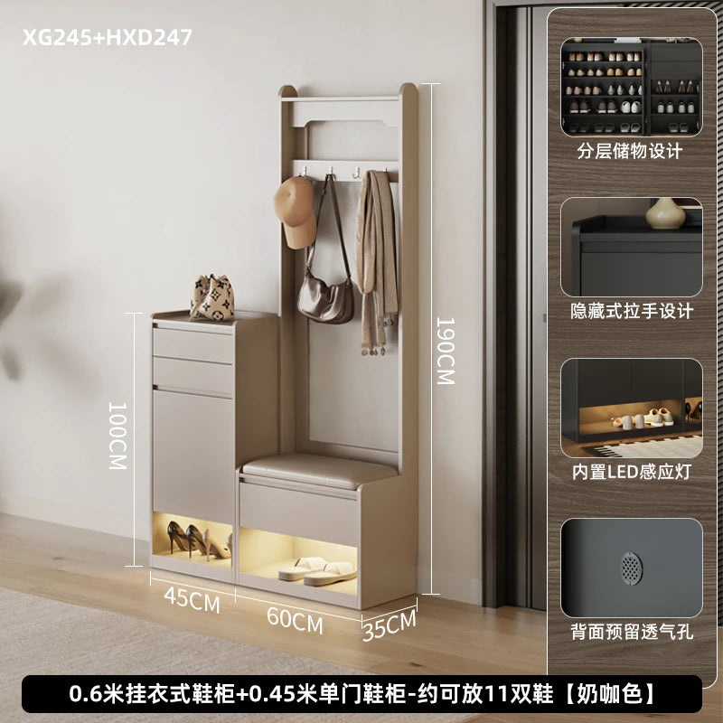 Simplicity Luxury Entryway Modern Designer Organizer Shoe Rack Space Saving Cabinet