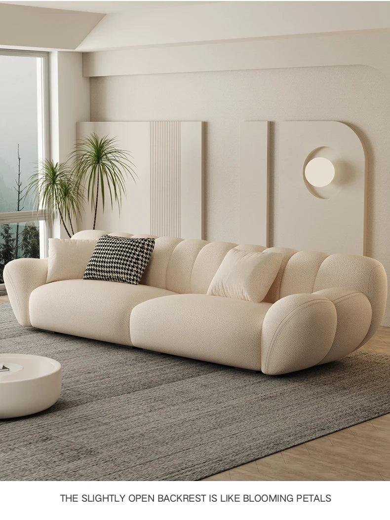 Nordic Designer, comfortable, relaxing, modern white lazy sofa