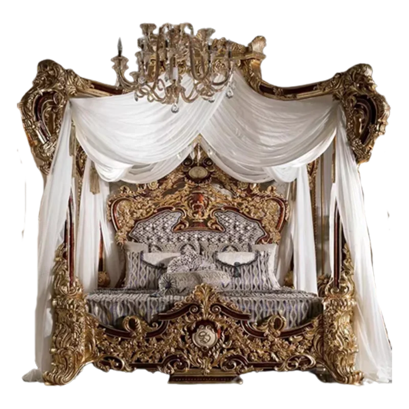 Nordic Unique Multifunction Wood King Size Headboard & Modern  Sleeping Luxury  Bed