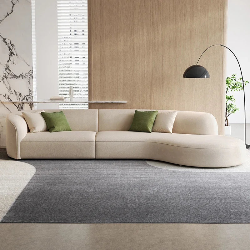 Divano Moderno Wood Frame Design Filler  Beige Sofas, Reclining Corner Lounges Salon Sofas
