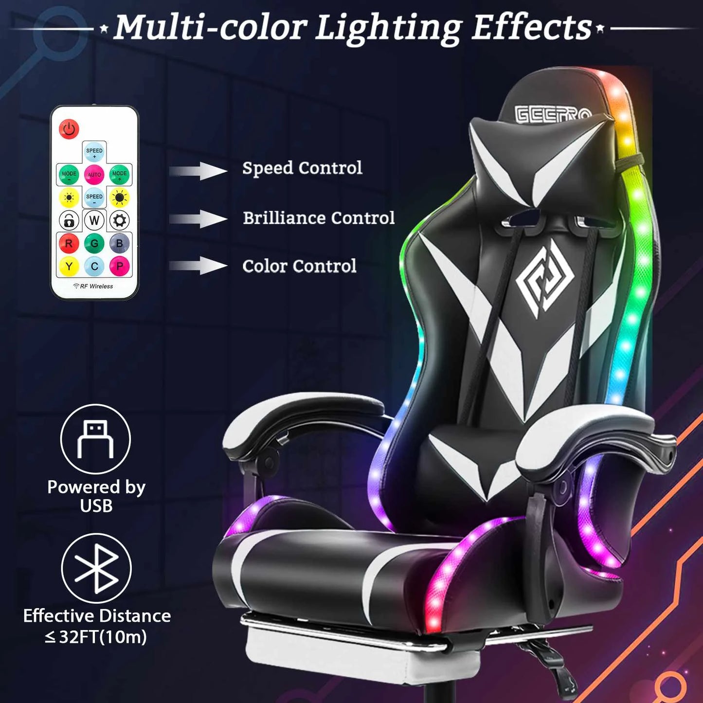 RGB Light Office Chair