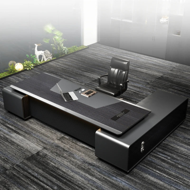 Executive Wooden   Large Wide Base Gaming  Computer Table Cabinet