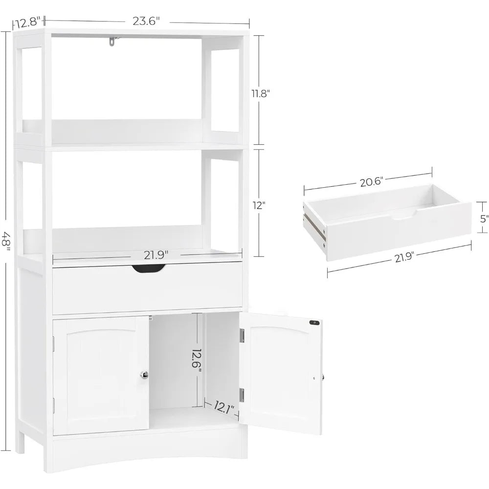 Floor Cabinet, Storage Drawer, 2 shelves, Cupboard