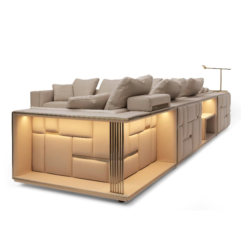 Leather Design  Luxury Modern Office Ergonomics Sofas Individual Storage