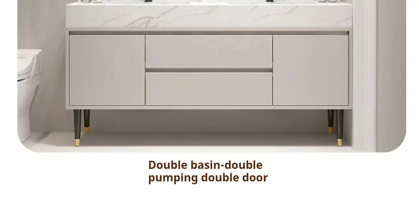 Entrance Make Up Organizer Narrow mirror vanity , washbasin cabinets