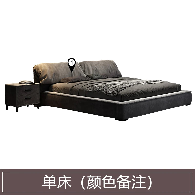 Floor Platform Holder Aesthetic Sleeping European Minimalist Large  Double Bed