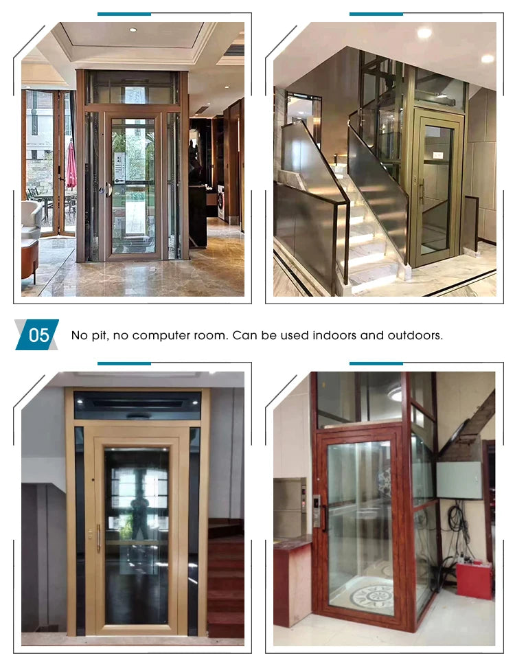 2-4 Floors small residential  hydraulic villa electric elevator lift