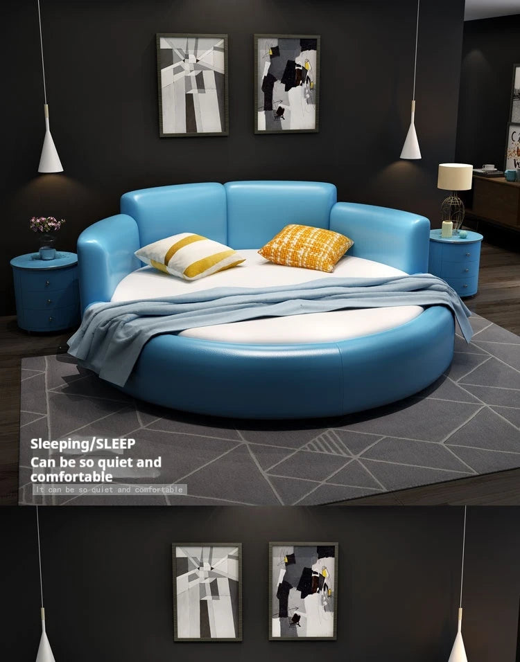 Minimalist European Master Large Modern Fabric Princess Double Bed