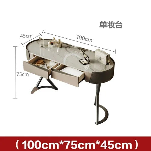 Italian Luxury Modern light Dressing with Mirror, organizer and stool



















l
