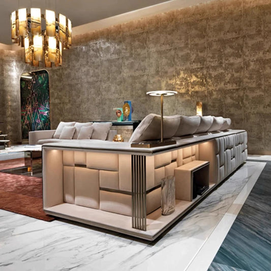 Leather Design  Luxury Modern Office Ergonomics Sofas Individual Storage