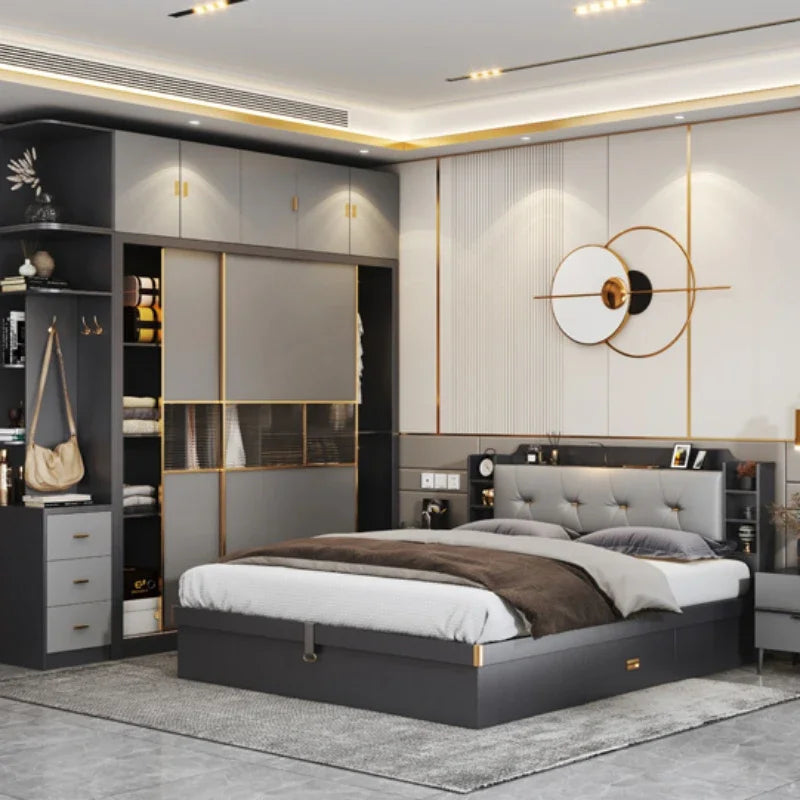 Nordic King Size Light Luxury Bed Loft Comforter
