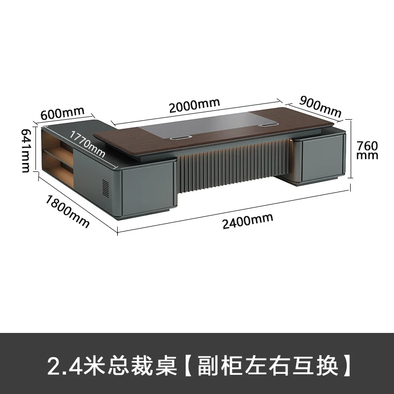 President High Quality Light, luxury Filing Cabinet, Boss wooden corner work table