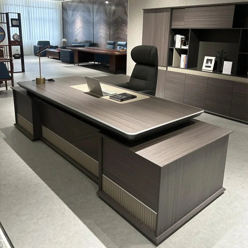 Executive modern, aesthetic Office Desk Computer,, Reception corner organizer,