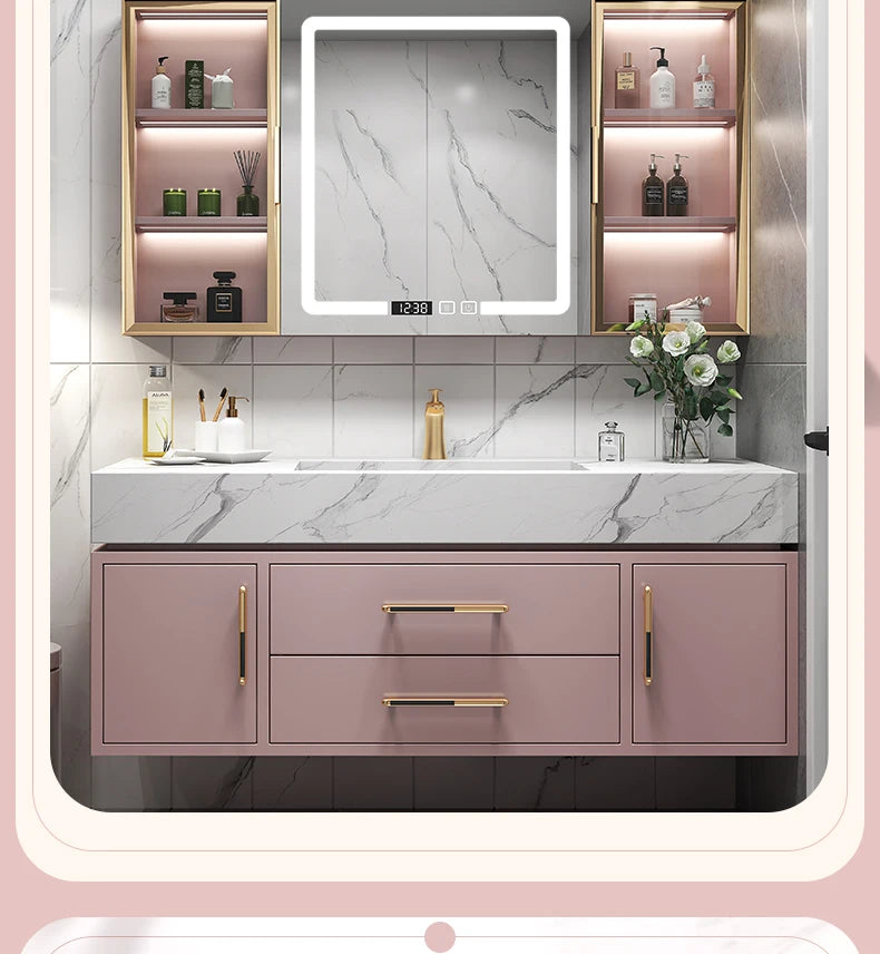 Mininalist Luxury Slate Modern One basin hand wash combination, cabinet, mirror, vanity