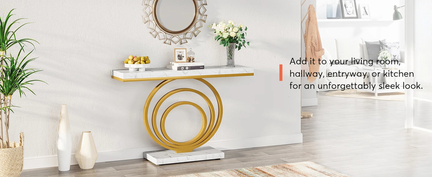 Tribesigns  Gold Entryway  Modern Console  Narrow Long, Contemporary Accent Table