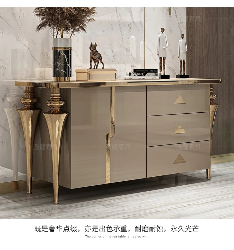 Modren Entrance Display stand, luxury storage cabinets, showcase corner drawers