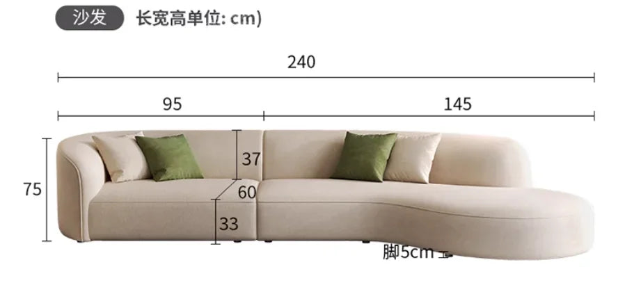 Divano Moderno Wood Frame Design Filler  Beige Sofas, Reclining Corner Lounges Salon Sofas