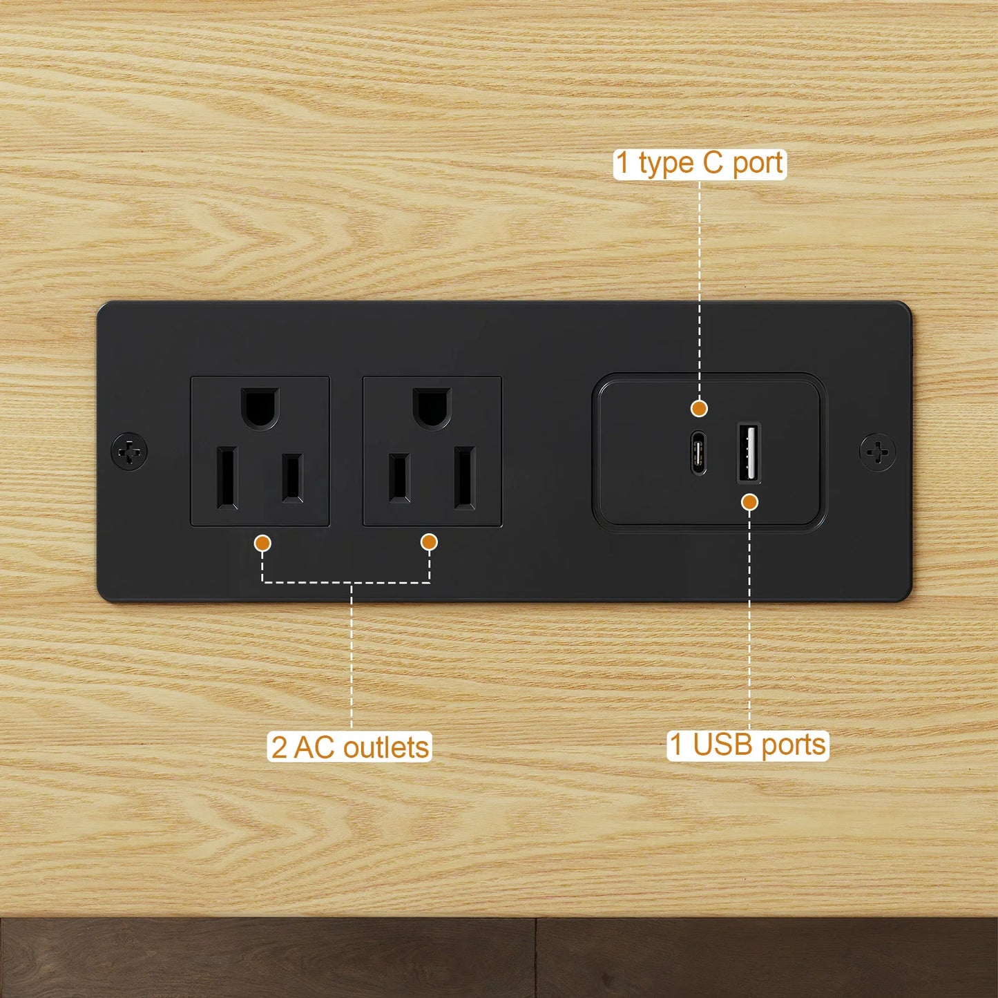 Entertainment Center w/ Storage & Drawer, Console w/ Adjustable Shelves  Stand with Power Outlet