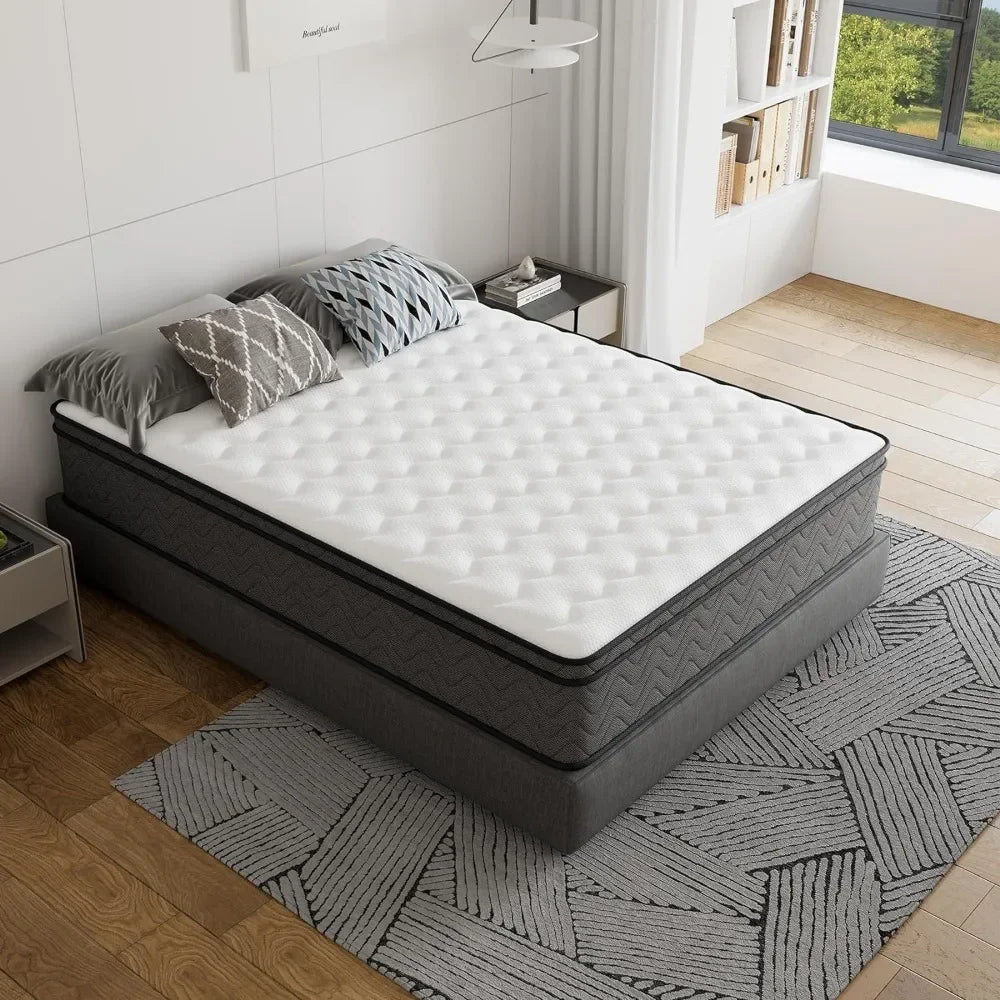 Queen , 10 Inch Innerspring Hybrid Mattress,,for Motion Isolation & Cool Sleep
