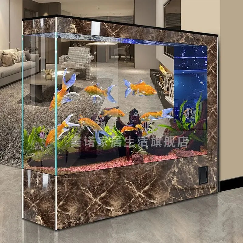Super White Glass Family Fish Tank  Fully Automatic Medium and Large
