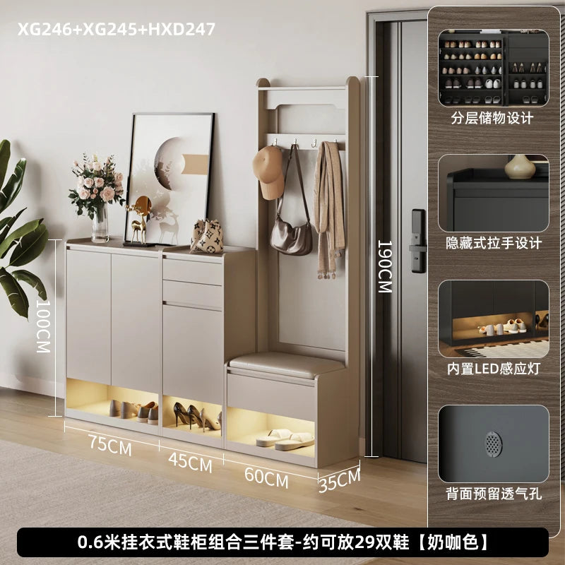 Simplicity Luxury Entryway Modern Designer Organizer Shoe Rack Space Saving Cabinet