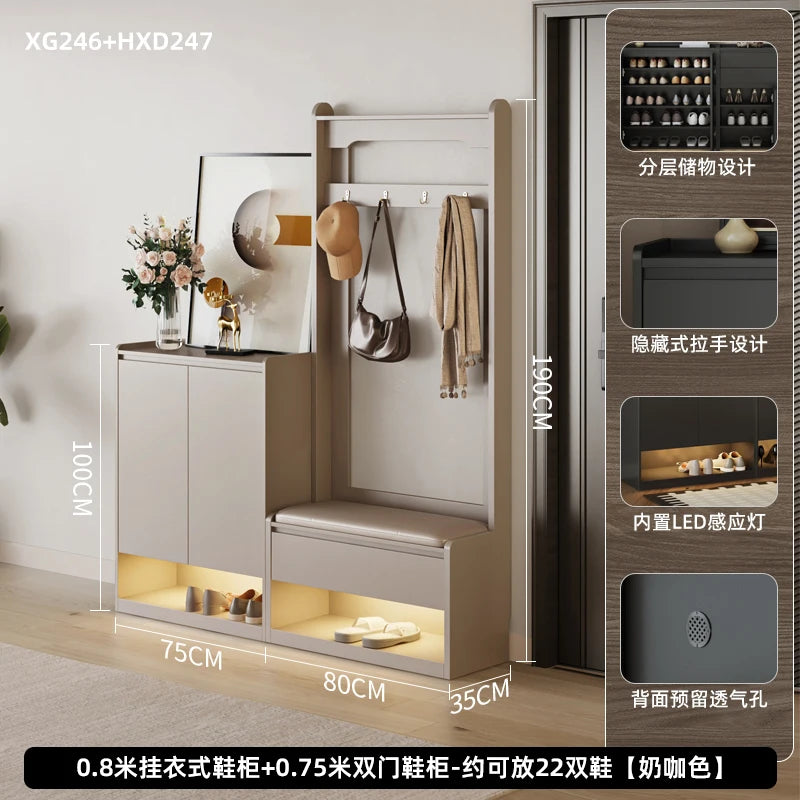 Simplicity Luxury Entryway Modern Designer Organizer Shoe Rack Space Saving Cabinet