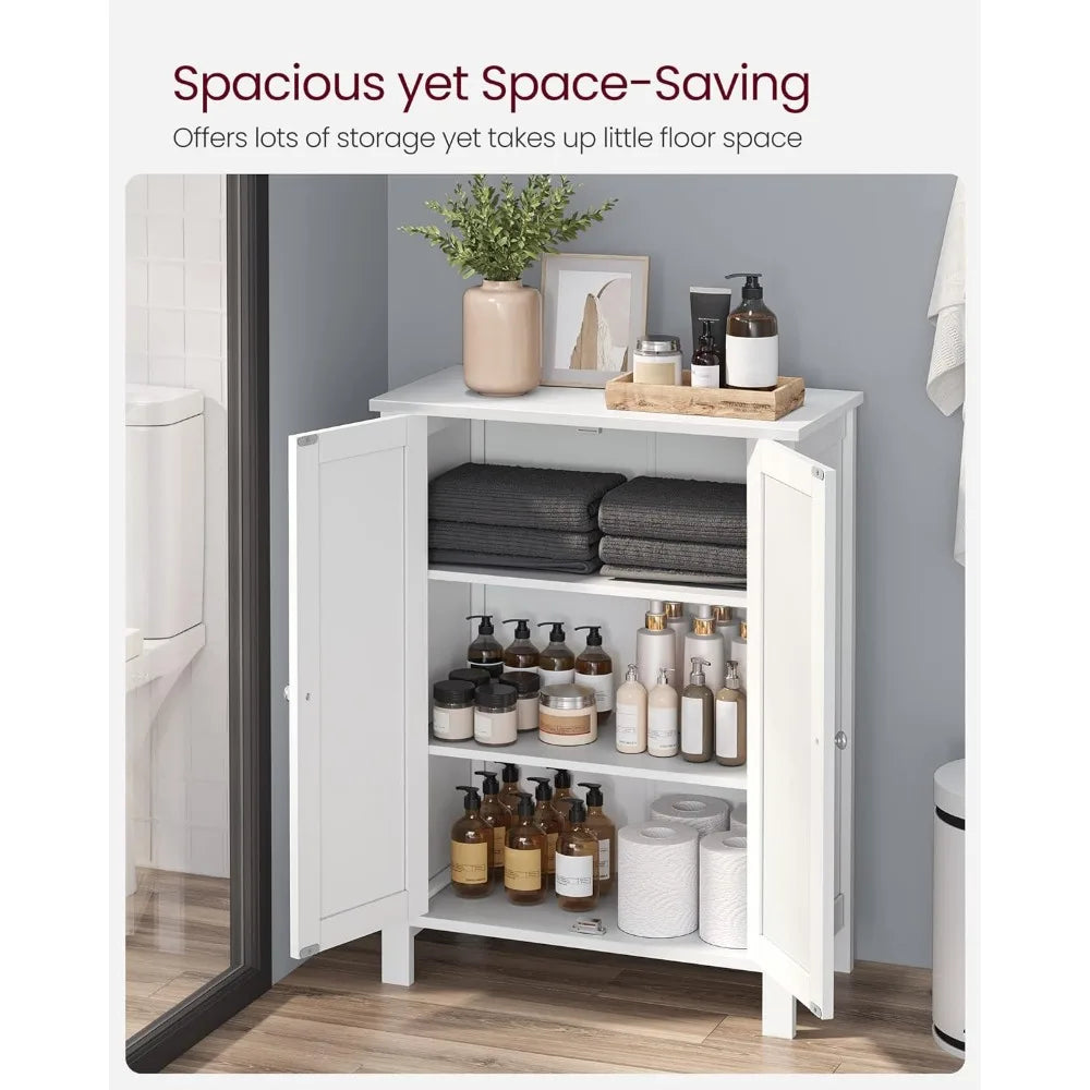 Floor Storage Cabinet w/ 2  Shelves,