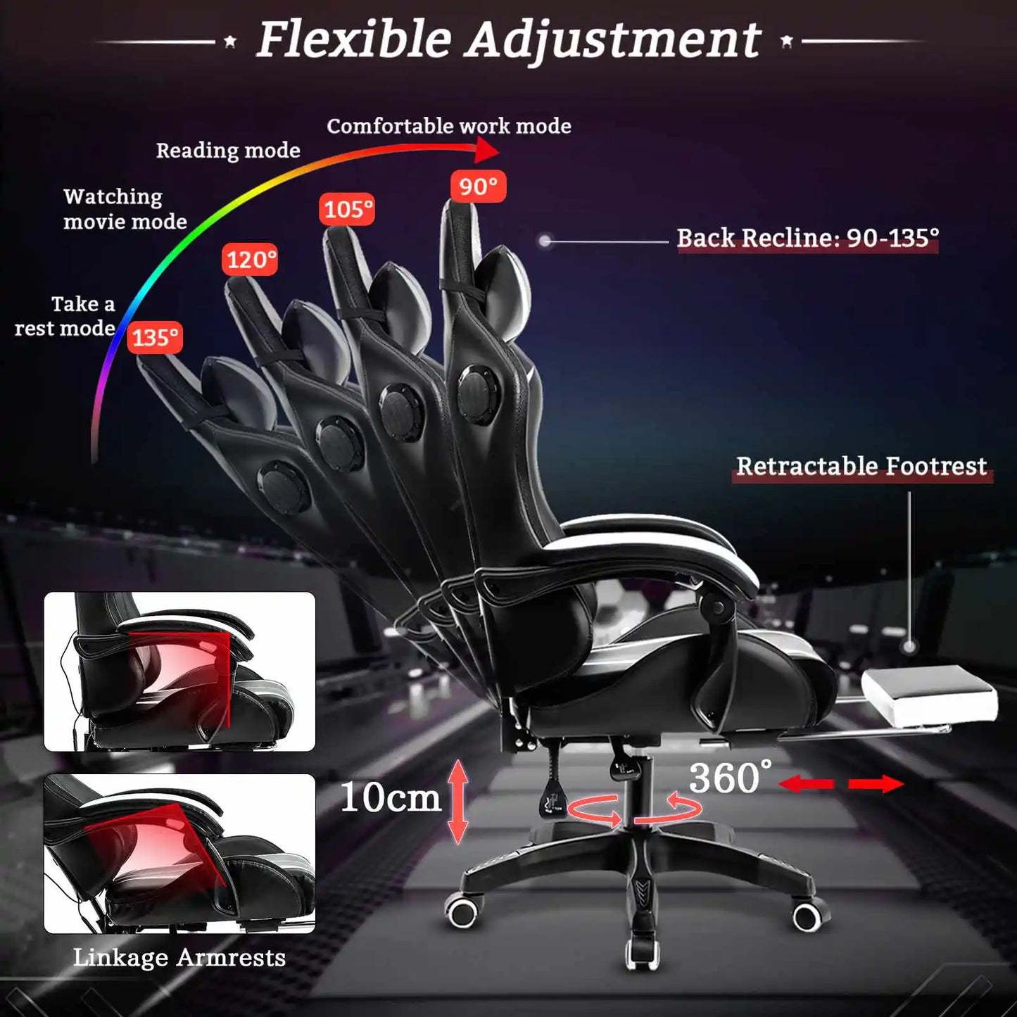 RGB Light Office Chair