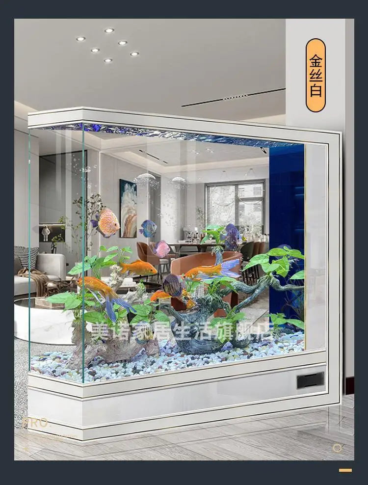 Super White Glass Family Fish Tank  Fully Automatic Medium and Large