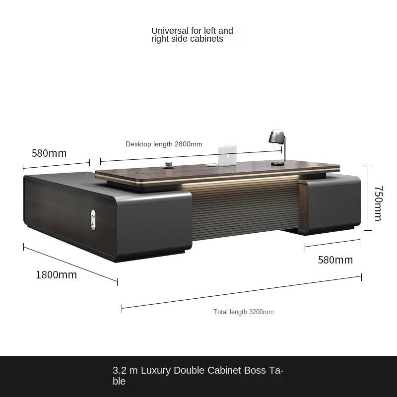 European  Modern Furniture Black wood, Floor Computer Desks corner  storage, standing  drawers,